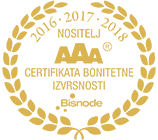 Bisnode 2016-2017-2018 AAA Creditworthiness Certificate Holder