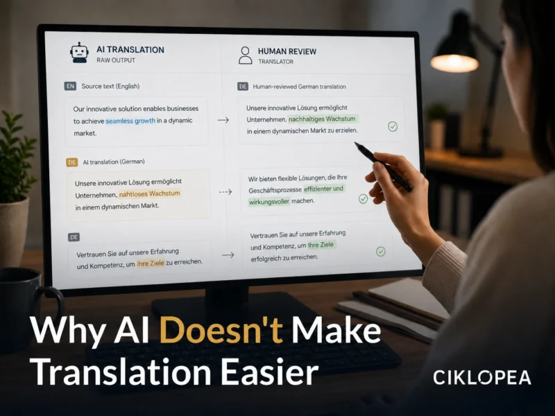Why AI Does Not Make Translation Easier